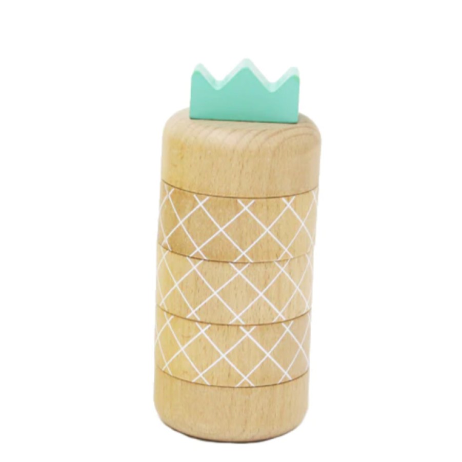 Toys & Baby Stuff kiko+ & gg* | Kiko+ & Gg* Aloha Pineapple Topple Game, Natural