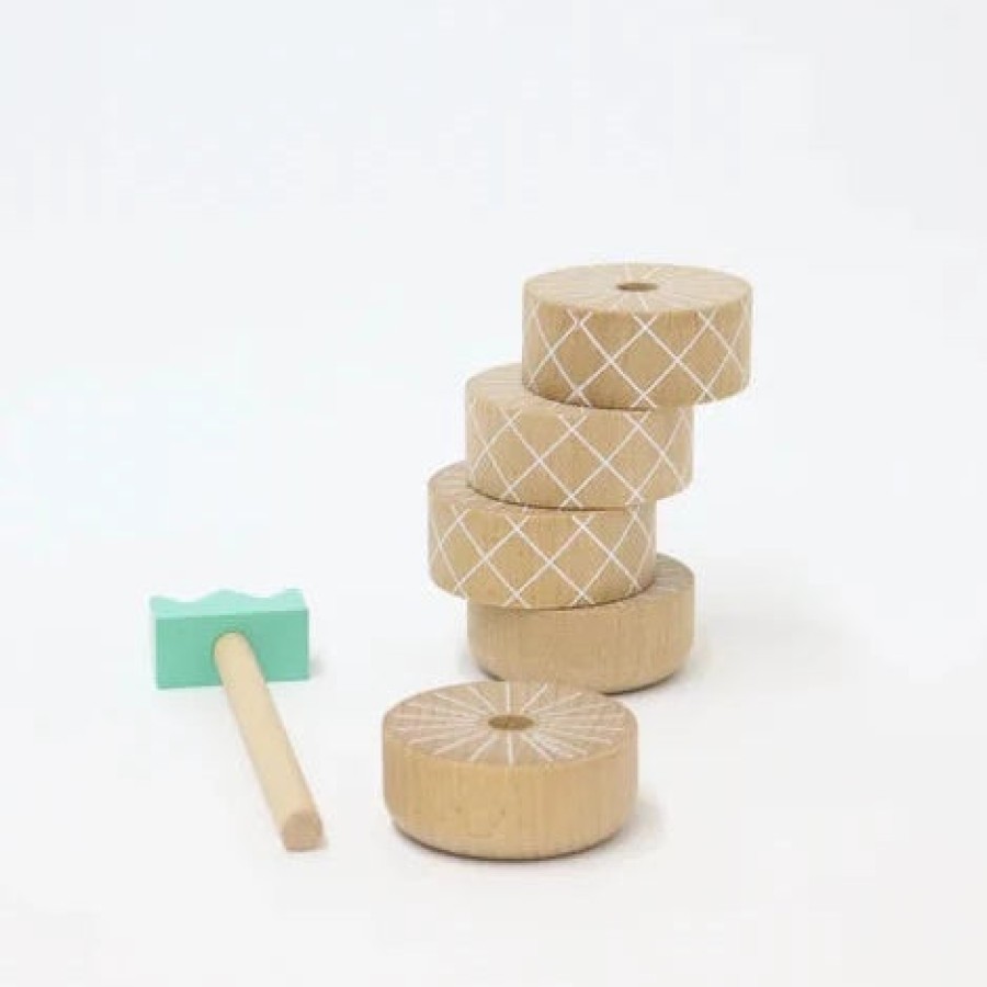 Toys & Baby Stuff kiko+ & gg* | Kiko+ & Gg* Aloha Pineapple Topple Game, Natural