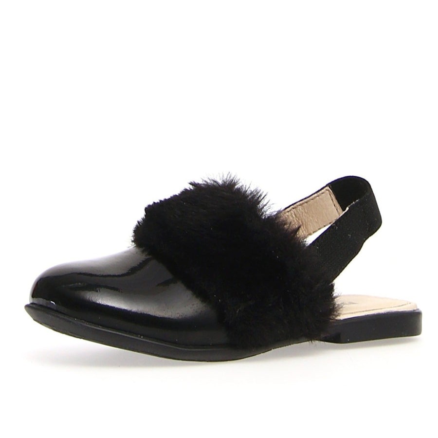 Shoes Naturino Girl'S Sandals | Naturino Girl'S Toocuutie Faux Fur Slides - Black