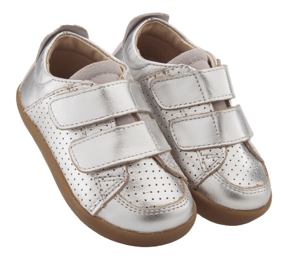 Shoes Old Soles Boy'S Casual Shoes | Old Soles Boy'S & Girl'S 5062 Double Dash Sneakers - Silver/Grey Suede