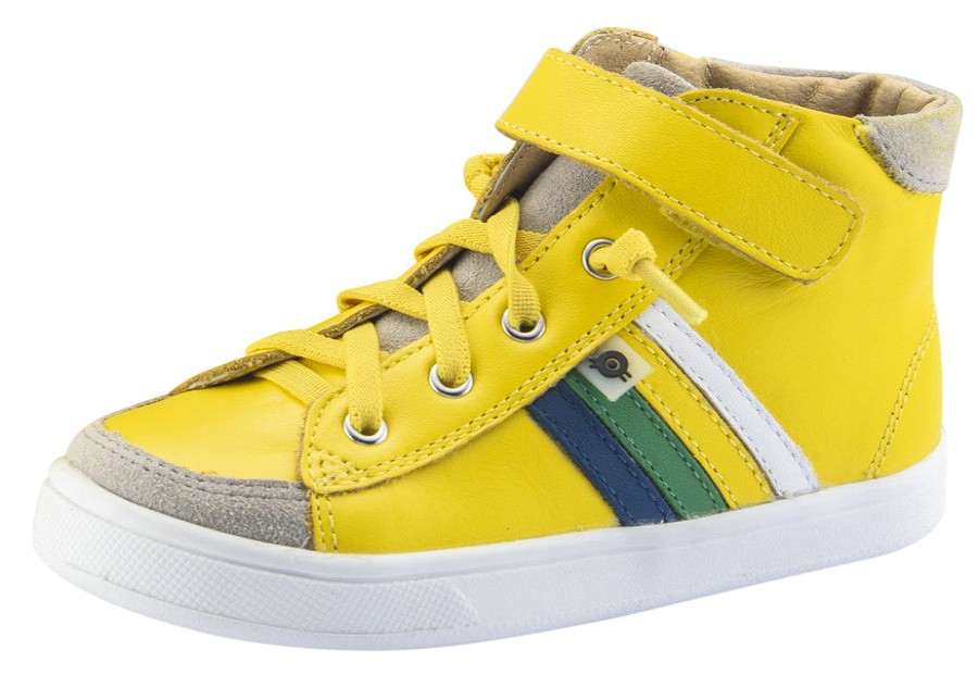 Shoes Old Soles Boy'S Casual Shoes | Old Soles Boy'S And Girl'S High-Top-Rb Leather Sneakers, Sunflower/Jeans