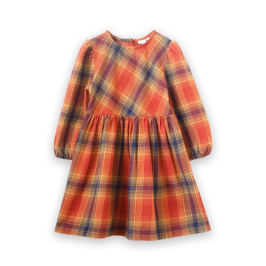 Clothes Beet World | Beet World Phoebe Dress | Orange Winter Plaid