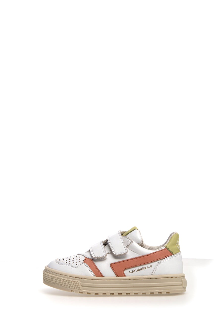 Shoes Naturino Boy'S Casual Shoes | Naturino Girl'S & Boy'S Ceonia Sneakers - White/Peach/Fresia