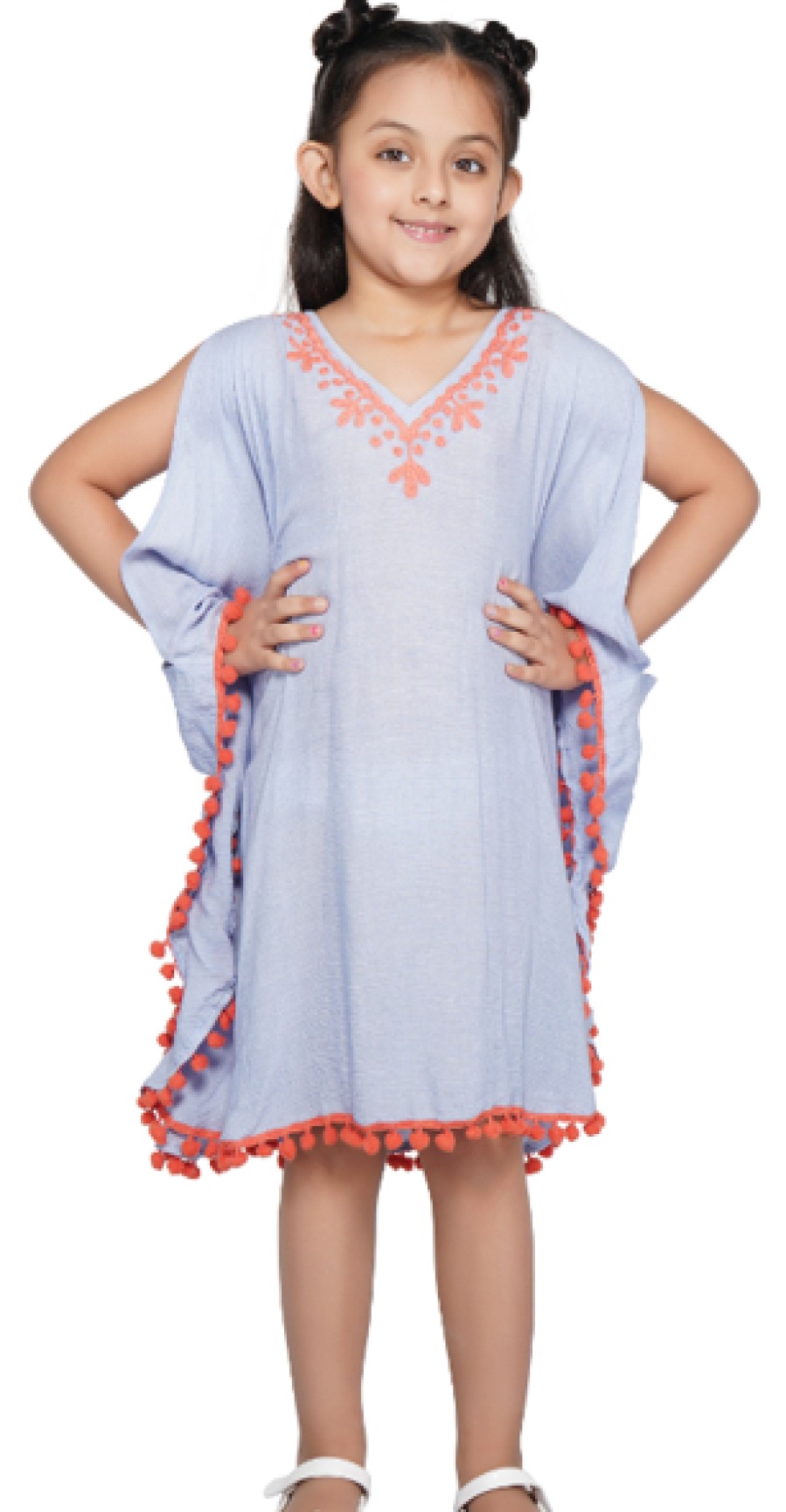 Clothes America & Beyond | America & Beyond Periwinkle Orange Detail Cover-Up