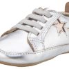 Shoes Old Soles Boy'S Casual Shoes | Old Soles Girl'S & Boy'S 194 Bambini Stars Silver With Copper Stars Leather Elastic Slip On Sneakers