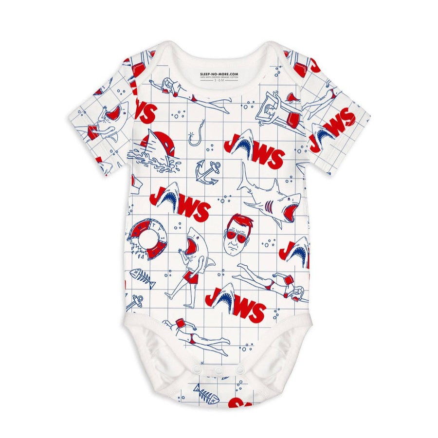 Clothes Just Shoes for Kids | Sleep No More Jaws Organic Baby Bodysuit