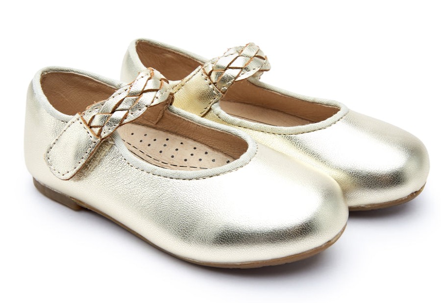 Shoes Old Soles Girl'S Dress Shoes | Old Soles Girl'S 817 Lady Plat Shoes - Gold