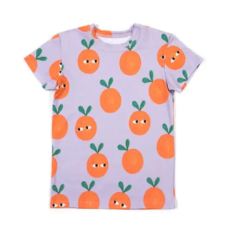 Clothes Don't Grow Up | Don'T Grow Up Organic Orange On Purple T-Shirt