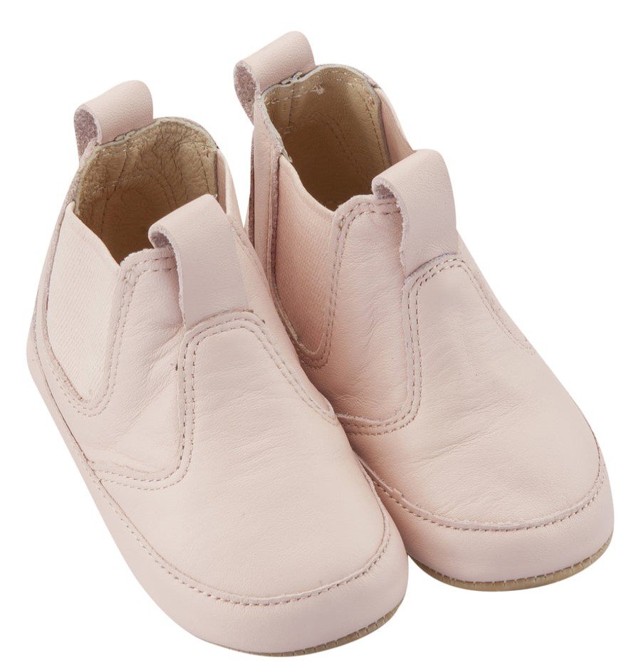 Shoes Old Soles Girl'S Boots | Old Soles Girl'S Bambini Local Soft Leather Slip On Bootie Crib Walker Baby Shoes - Powder Pink