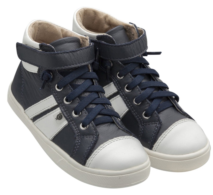 Shoes Old Soles Boy'S Casual Shoes | Old Soles Boy'S And Girl'S Urban Earth Leather Sneakers, Navy / Snow