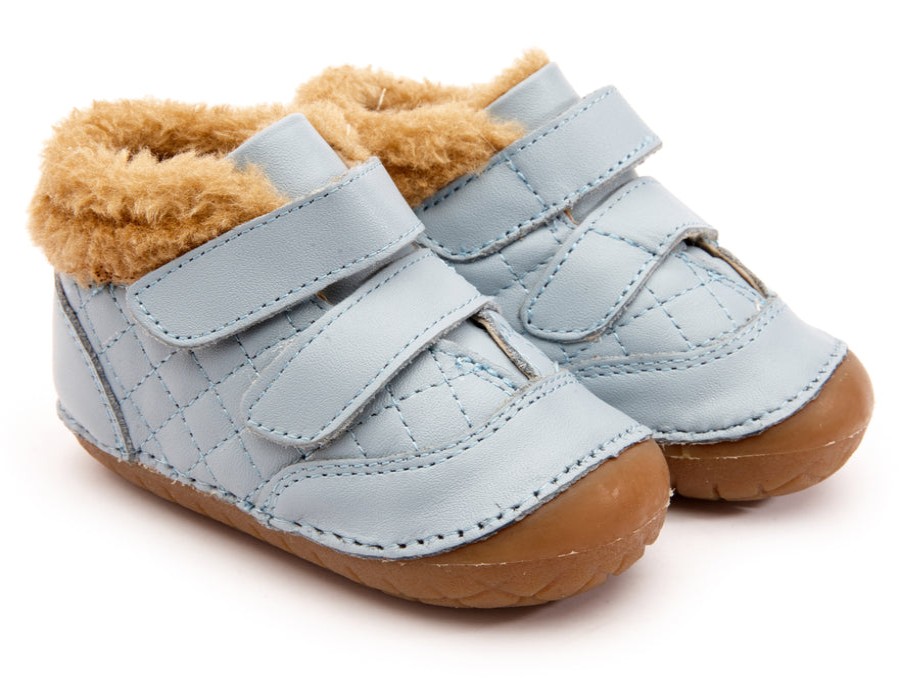 Shoes Old Soles Girl'S Casual Shoes | Old Soles Boy'S & Girl'S 4069 Quilty Bear Pave Sneaker Booties - Dusty Blue