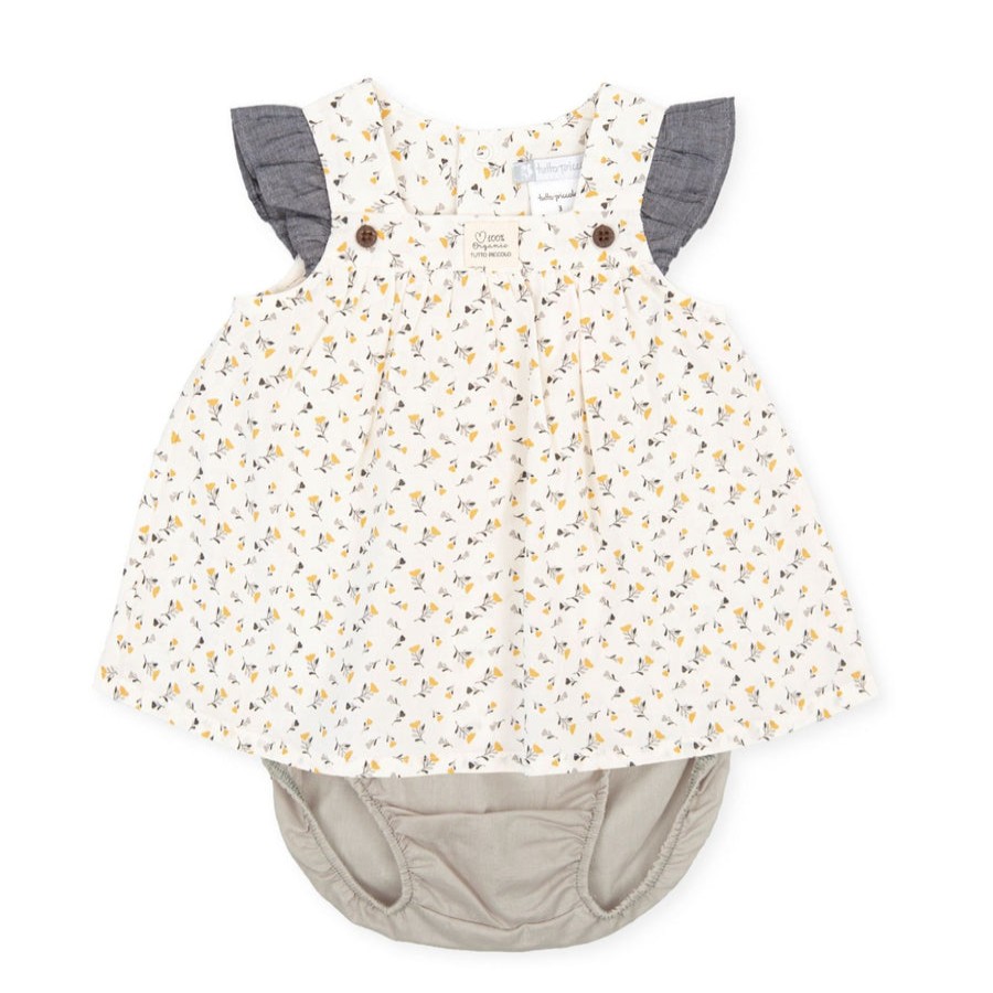 Clothes Tutto Piccolo | Tutto Piccolo 1795 Dress With Briefs - Chemical White