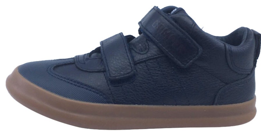 Shoes Camper Boy'S Casual Shoes | Camper For Boy'S And Girl'S Leather Hook And Loop Navy Caramel Hightop