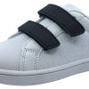 Shoes My Brooklyn Girl'S Casual Shoes | My Brooklyn The Original Boy'S And Girl'S Sneaker In White With Black Double Straps