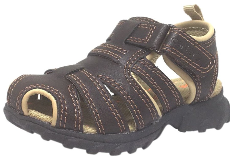 Shoes Carter's Boy'S Casual Shoes | Carter'S Boy'S Warner'S Brown Classic Fisherman Sandals