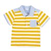 Clothes Tutto Piccolo | Tutto Piccolo 8836 Yellow Striped Polo Shirt