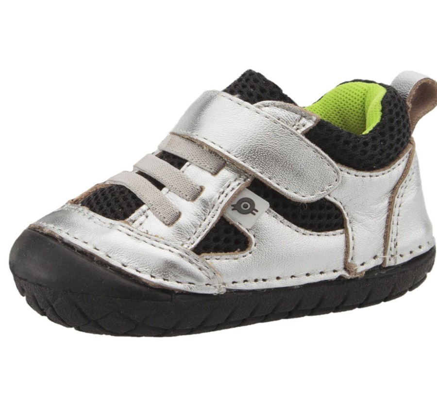 Shoes Old Soles Boy'S Casual Shoes | Old Soles Boy'S & Girl'S Bru Pave Shoes - Silver/Black Mesh/Lime Mesh