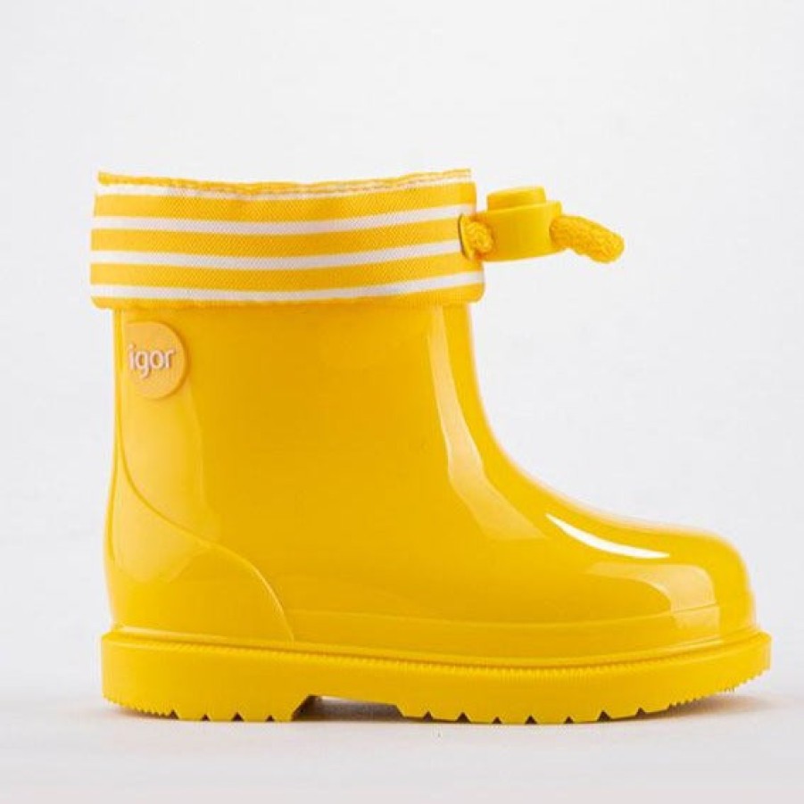 Shoes Igor Girl'S Boots | Igor Boy'S And Girl'S Bimbi Navy Rain Boots, Yellow