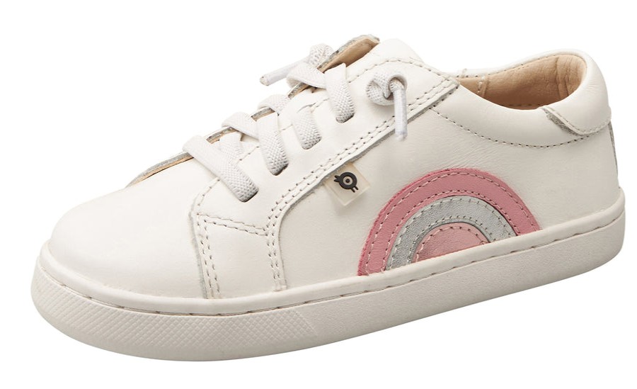 Shoes Old Soles Girl'S Casual Shoes | Old Soles Girl'S 6152 Rainbow Jump Sneakers - Snow/Pearlised Pink/Silver/Pink Frost