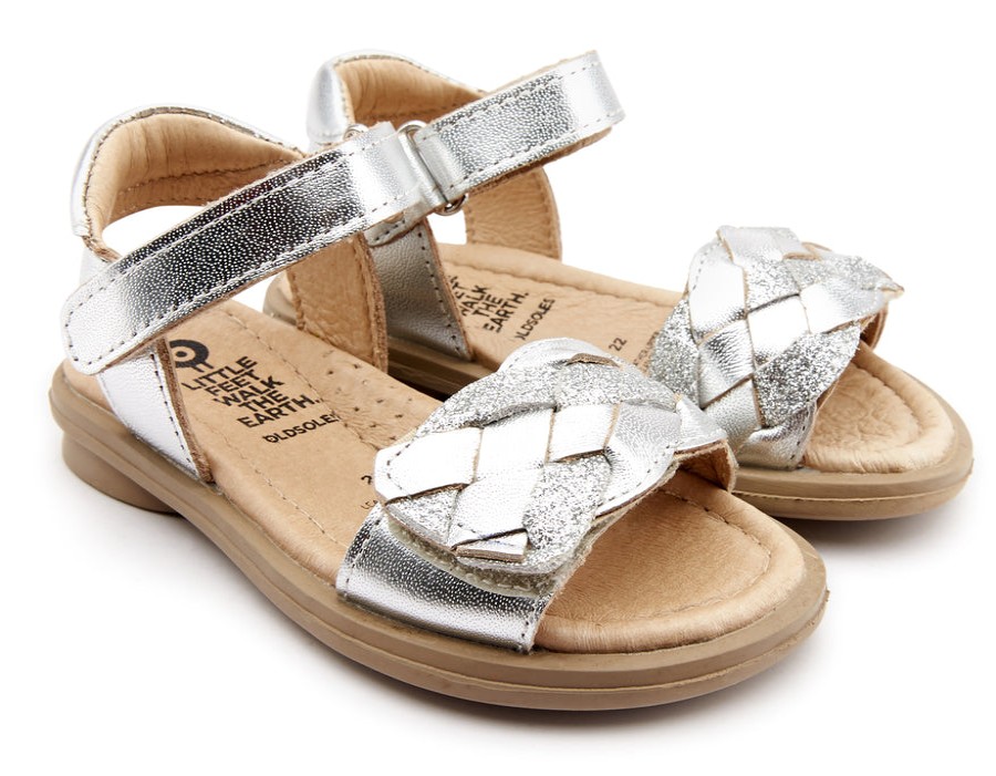 Shoes Old Soles Girl'S Sandals | Old Soles 551 Girl'S Harlequin Sandal, Silver/Glam Argent