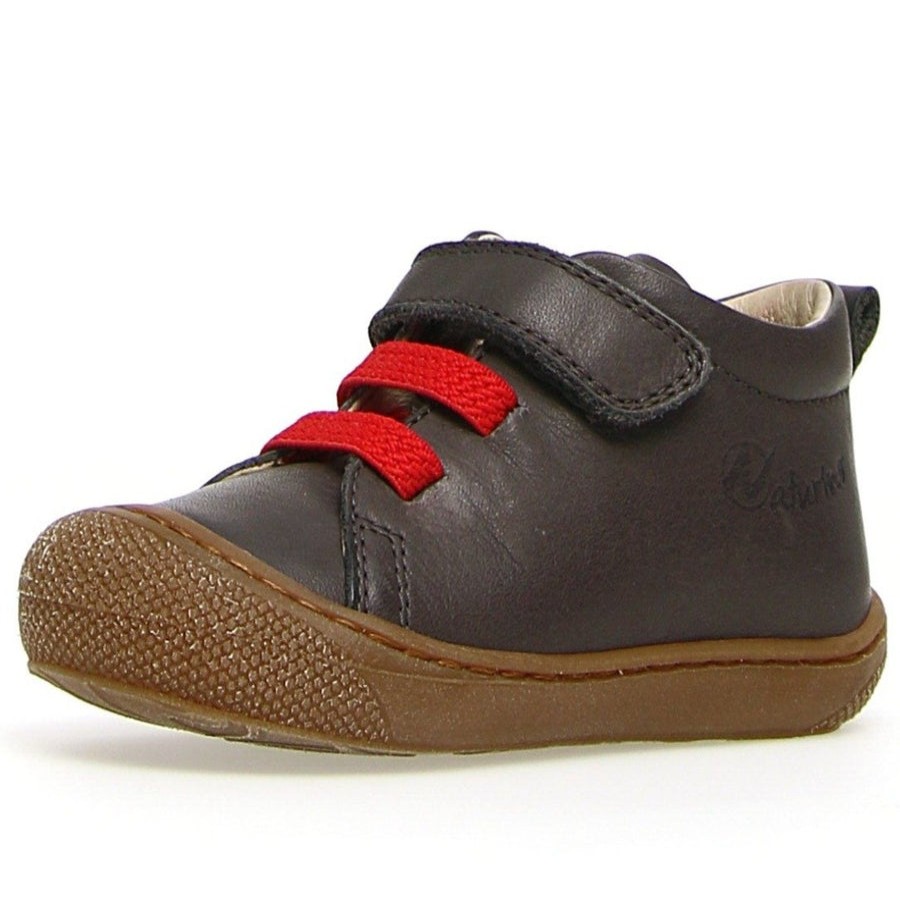 Shoes Naturino Girl'S Casual Shoes | Naturino Girl'S & Boy'S Pichai Nappa Spazz. Sneakers - Anthracite/Red