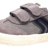 Shoes Geox Boy'S Casual Shoes | Geox Respira Boy'S Suede And Canvas Double Hook And Loop Skater Sneaker Shoes, Grey/Navy