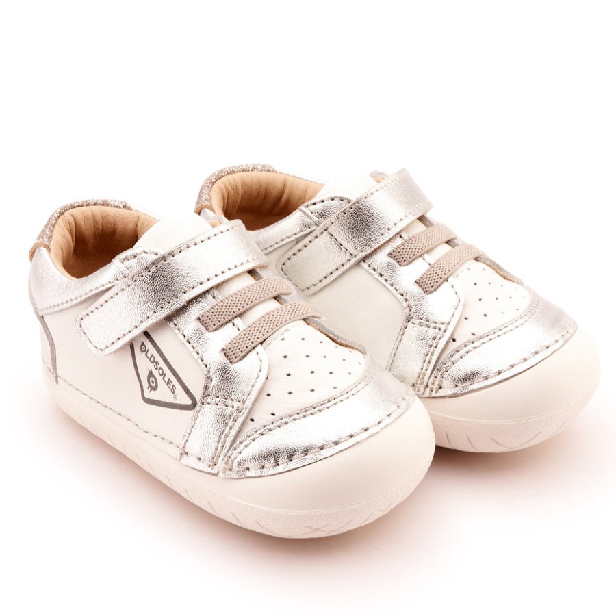 Shoes Old Soles Boy'S Casual Shoes | Old Soles Boy'S & Girl'S 4094 Badge Pave Casual Shoes - Snow / Silver / Glam Argent