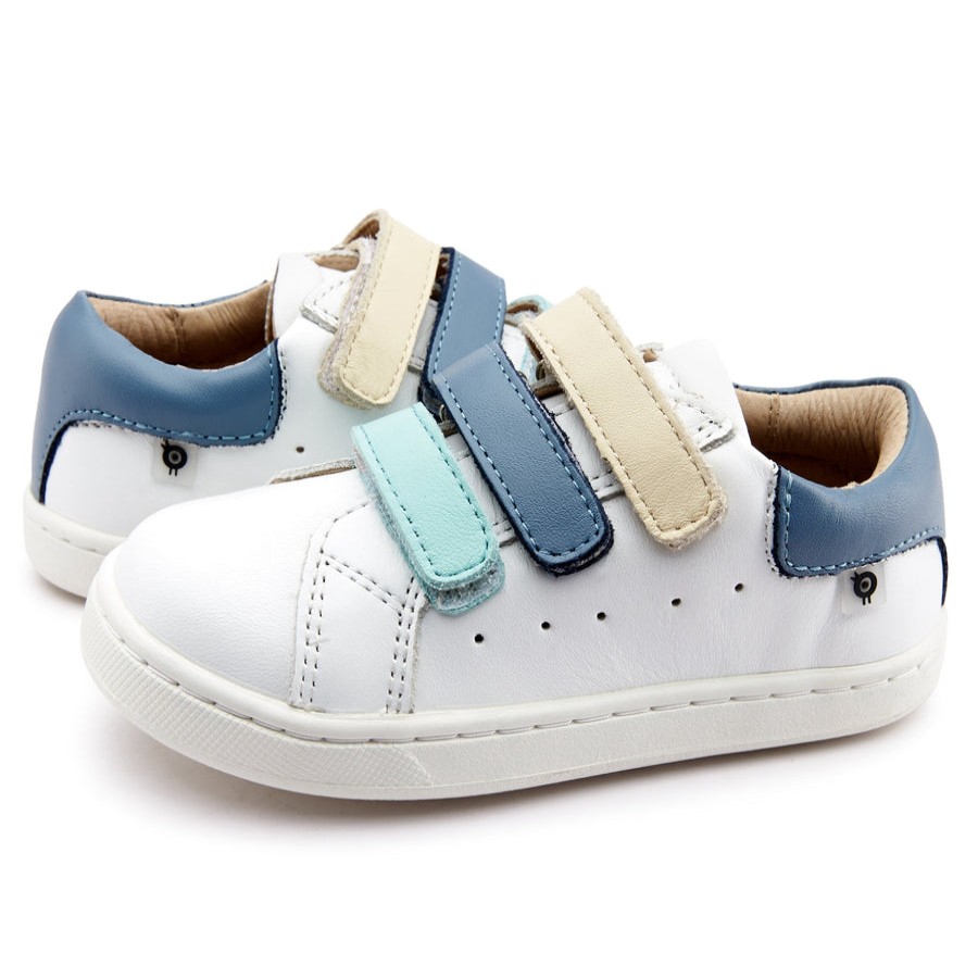 Shoes Old Soles Girl'S Casual Shoes | Old Soles Boy'S And Girl'S 6154 Triester Sneakers - Snow/Indigo/Jade/Cream