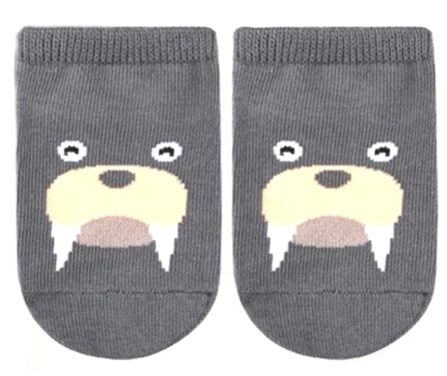 Clothes Eva & Elvin | Eva & Elvin Grey Walrus Socks