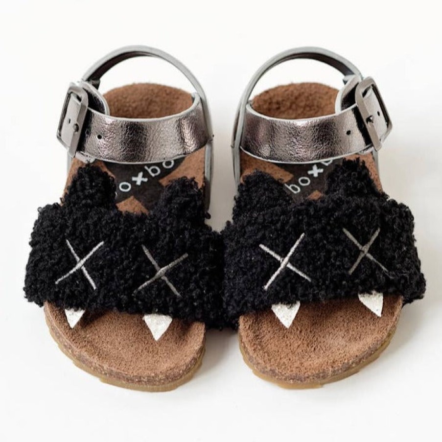 Shoes BOXBO Girl'S Sandals | Boxbo Girl'S Canine Cork Sandal, Black/Silver