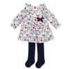 Clothes Tutto Piccolo | Tutto Piccolo 2227 Dress & Tights - Multicolored