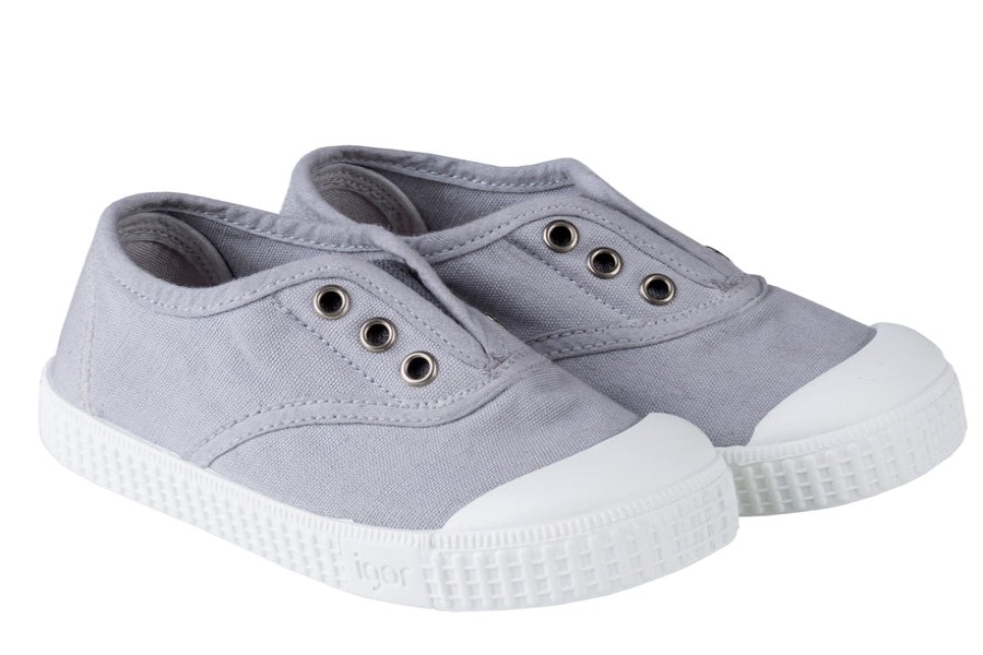 Shoes Igor Girl'S Casual Shoes | Igor Berri Boy'S And Girl'S S10161 Laceless Canvas Shoes - Gris