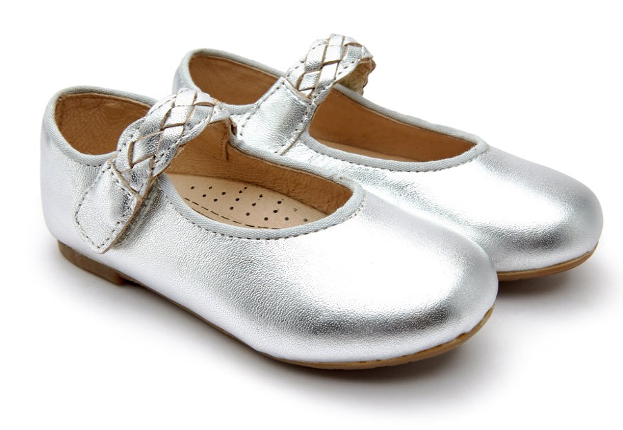 Shoes Old Soles Girl'S Dress Shoes | Old Soles Girl'S 817 Lady Plat Shoes - Silver