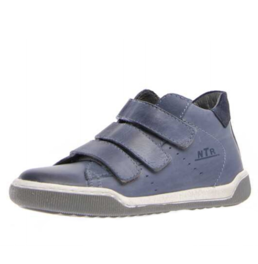 Shoes Naturino Boy'S Casual Shoes | Naturino Boy'S Winny High Top Nappa Sneakers, Celeste/Navy