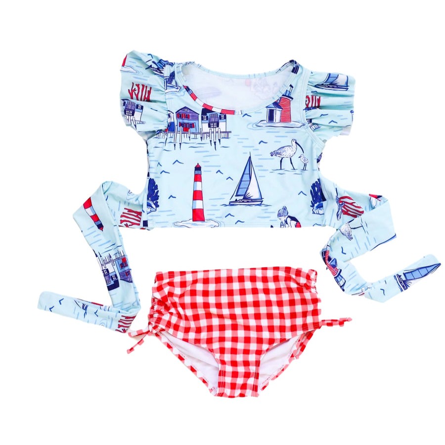 Clothes Blueberry Bay | Blueberry Bay Pier House Two Piece Swimsuit