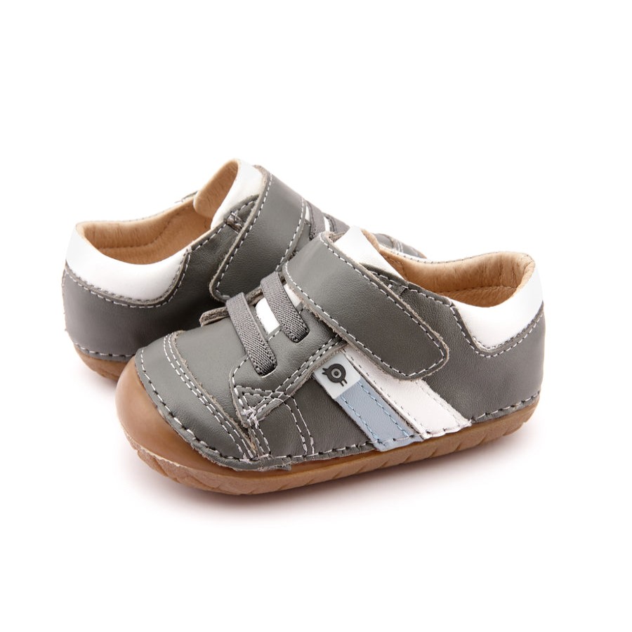 Shoes Old Soles Boy'S Casual Shoes | Old Soles Boy'S Shield Pave Shoe - Grey/Snow/Dusty Blue