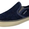 Shoes Geox Boy'S Casual Shoes | Geox Boy'S And Girl'S Kilwi Denim Canvas Slip-On Sneaker