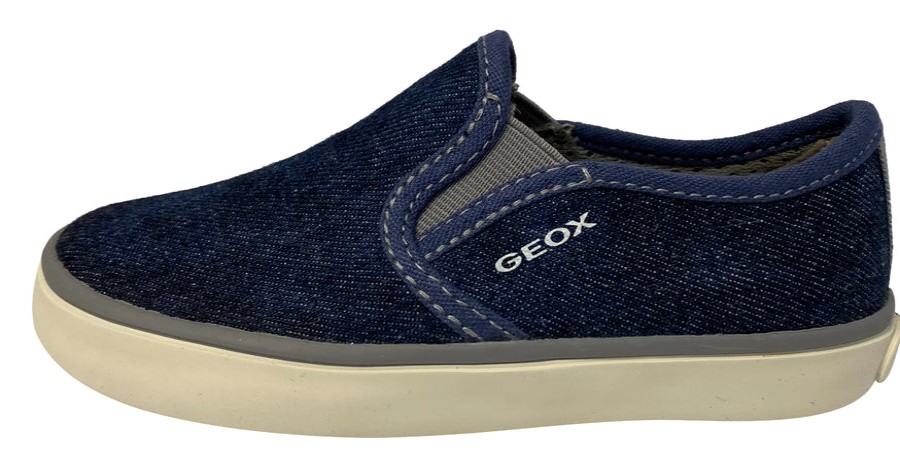 Shoes Geox Boy'S Casual Shoes | Geox Boy'S And Girl'S Kilwi Denim Canvas Slip-On Sneaker