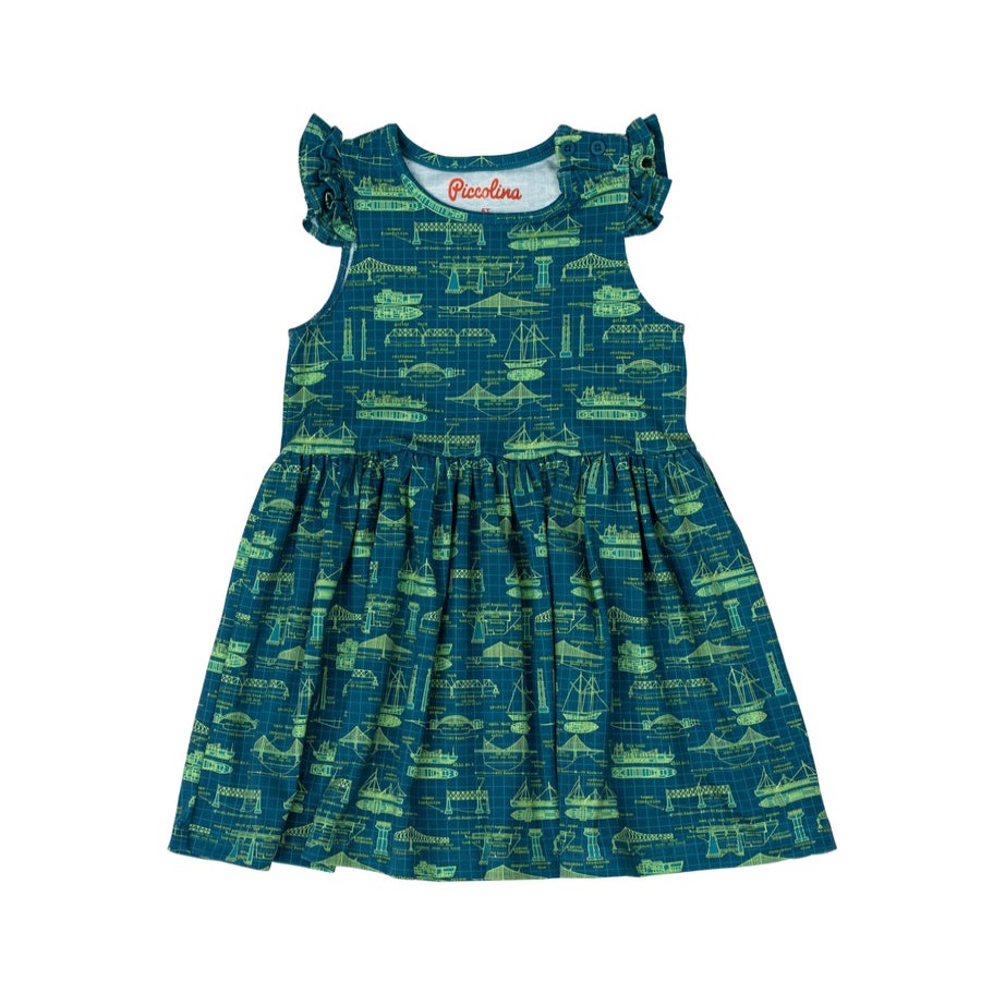 Clothes PIccolina Kids | Piccolina Kids Aubrey Sea Navigation Dress