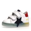 Shoes Naturino Boy'S Casual Shoes | Naturino Falcotto Boy'S And Girl'S Salazar Vl Calf Sneaker Shoes - White/Navy/Red