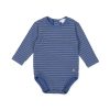 Clothes Tutto Piccolo | Tutto Piccolo 9123 Body Punto Liso Bodysuit - Indigo