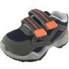 Shoes Carter's Boy'S Casual Shoes | Carter'S Boy'S Grey Navy Orange Wavy Trail Hiker Double Hook And Loop Sneaker