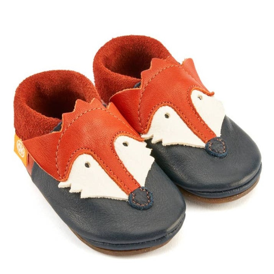 Shoes Orangenkinder Girl'S Casual Shoes | Orangenkinder Boy'S And Girl'S Amigo Fox Motif Barefoot Shoes, Dark Blue