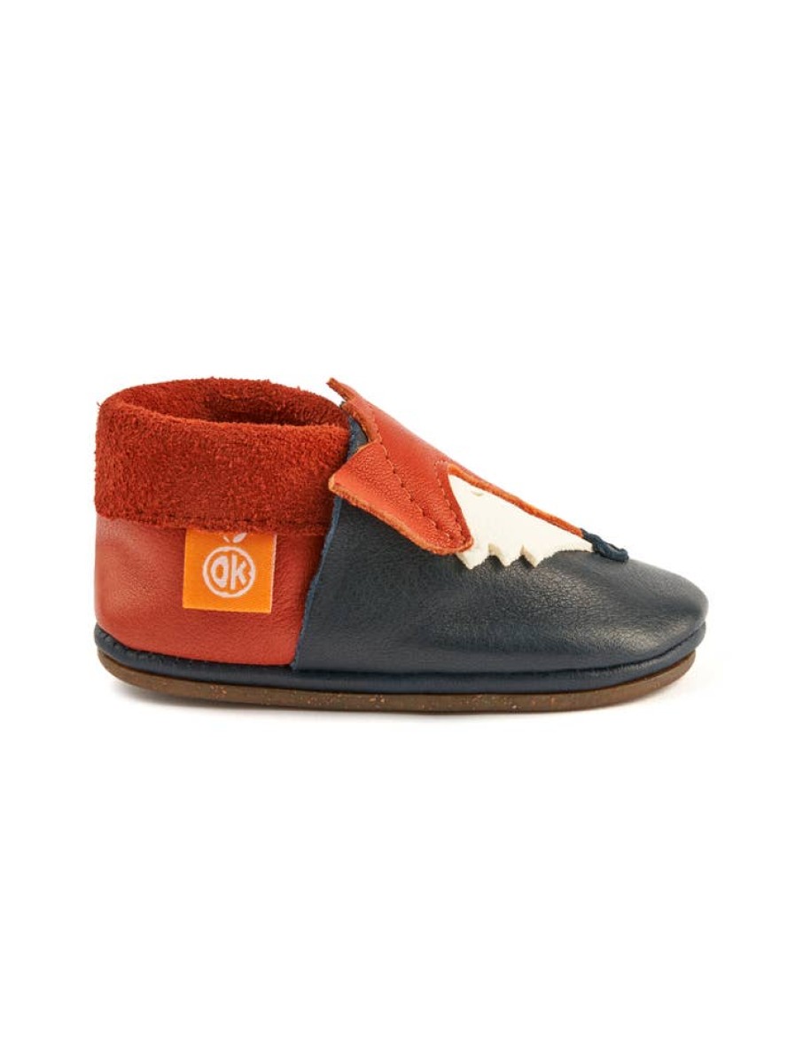 Shoes Orangenkinder Girl'S Casual Shoes | Orangenkinder Boy'S And Girl'S Amigo Fox Motif Barefoot Shoes, Dark Blue