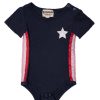 Clothes Old Soles | Old Soles Rainbow Stripe Bodysuit, Navy