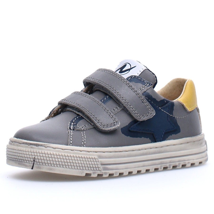 Shoes Naturino Boy'S Casual Shoes | Naturino Boy'S & Girl'S Kokie Vl Calf Sneakers - Grey/Navy