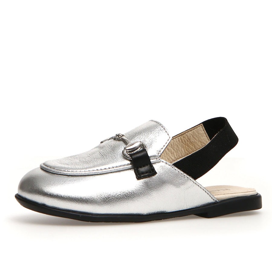 Shoes Naturino Girl'S Sandals | Naturino Girl'S Mestre Sling Backs - Silver/Black