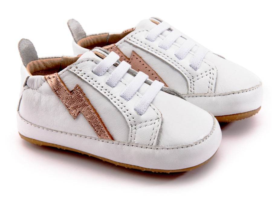 Shoes Old Soles Boy'S Casual Shoes | Old Soles Boy'S & Girl'S 0042R Bolty Baby Sneakers - Snow/Copper