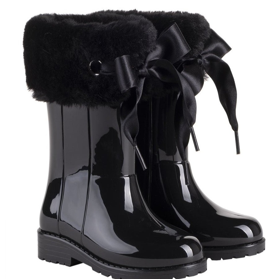 Shoes Igor Girl'S Boots | Igor Girl'S Campera Charol Soft Boots, Black