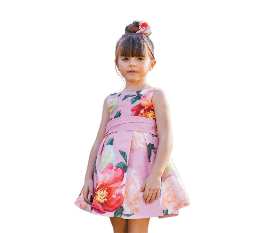 Clothes Amaya | Amaya 513202Sm Floral Dress - Pink